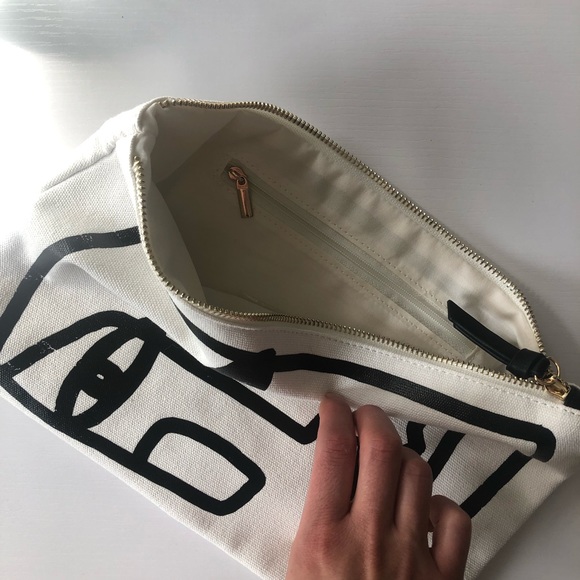 Canvas Abstract Large Clutch BRAND NEW - Picture 4 of 4